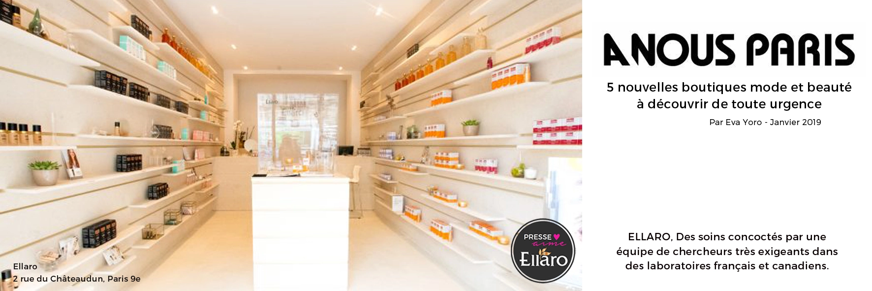 Ellaro-Presse- A NOUS PARIS - Janvier 2019